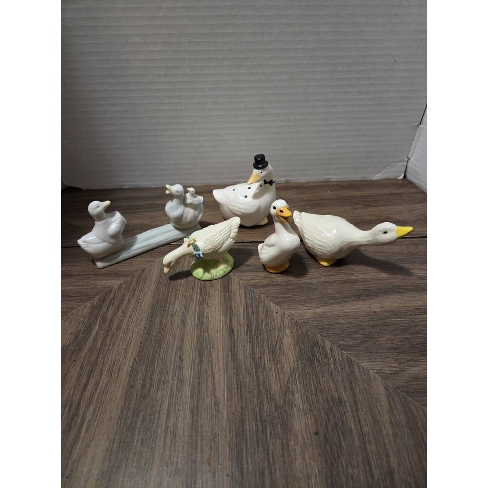 Vintage Geese Decorations Lot Of 5, Farmhouse, Cottagecore
